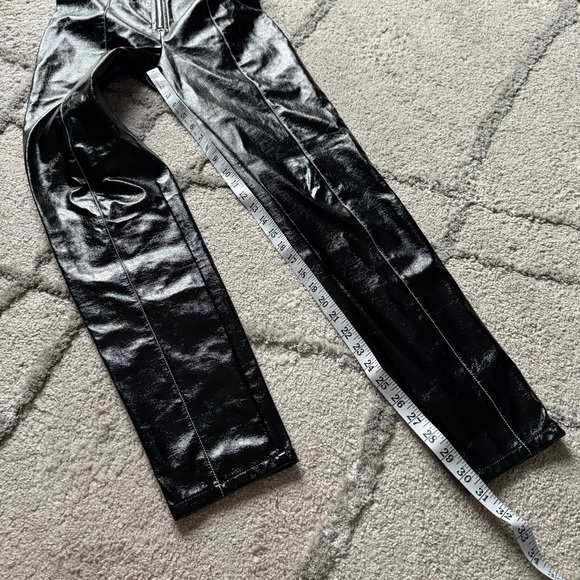 Aritzia Sunday Best Tessy faux leather moto Pants high rise slim leg small - Picture 6 of 12